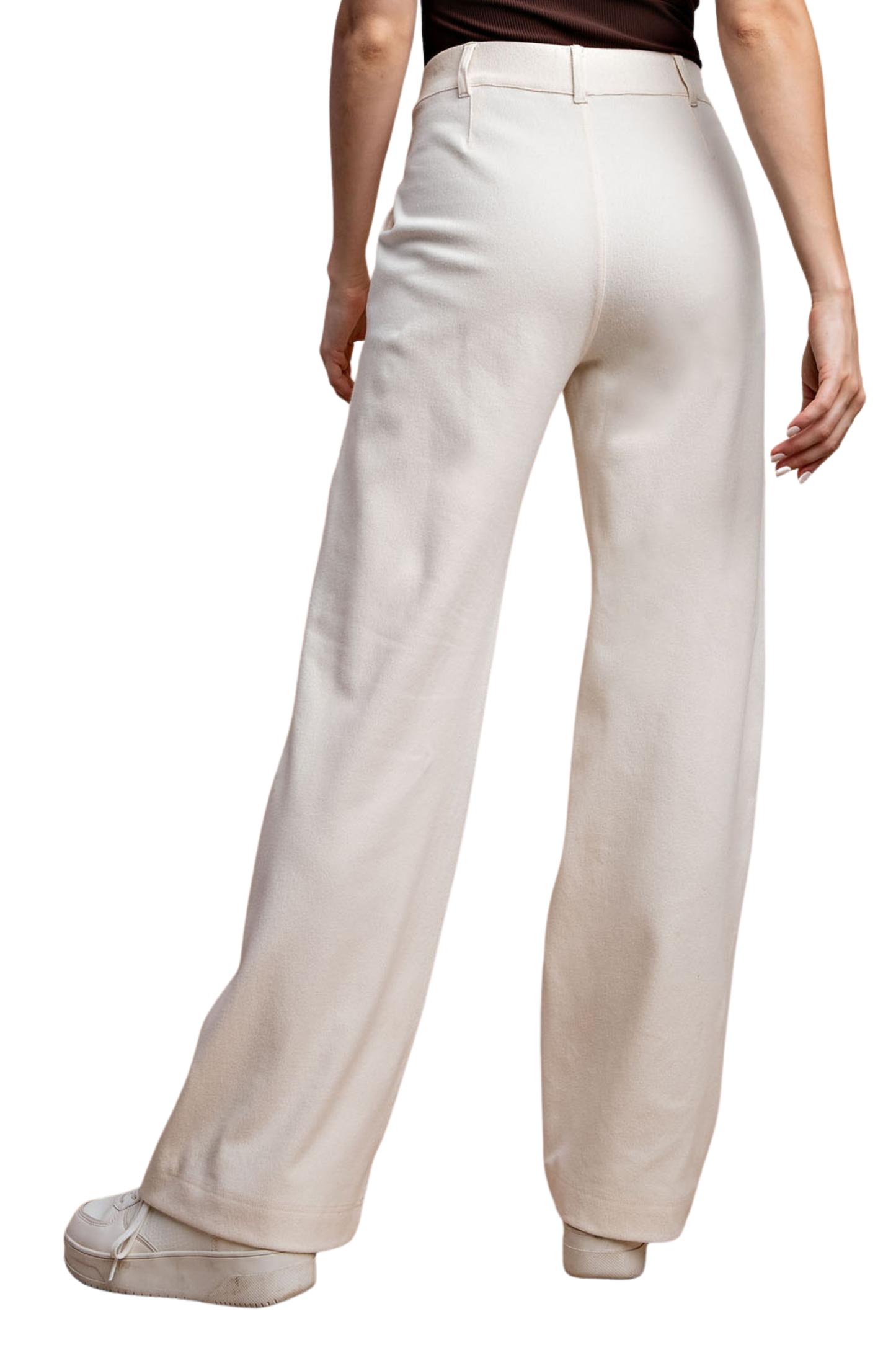 Cotton Stretch Twill Wide Leg Pant