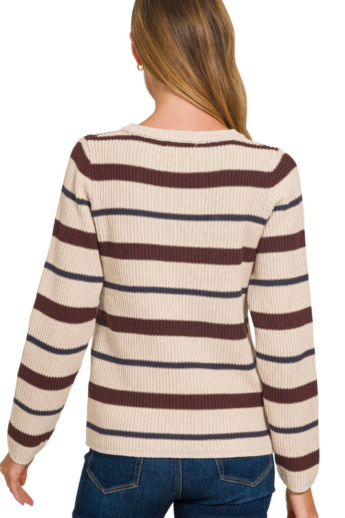 Striped Crew Neck Sweater