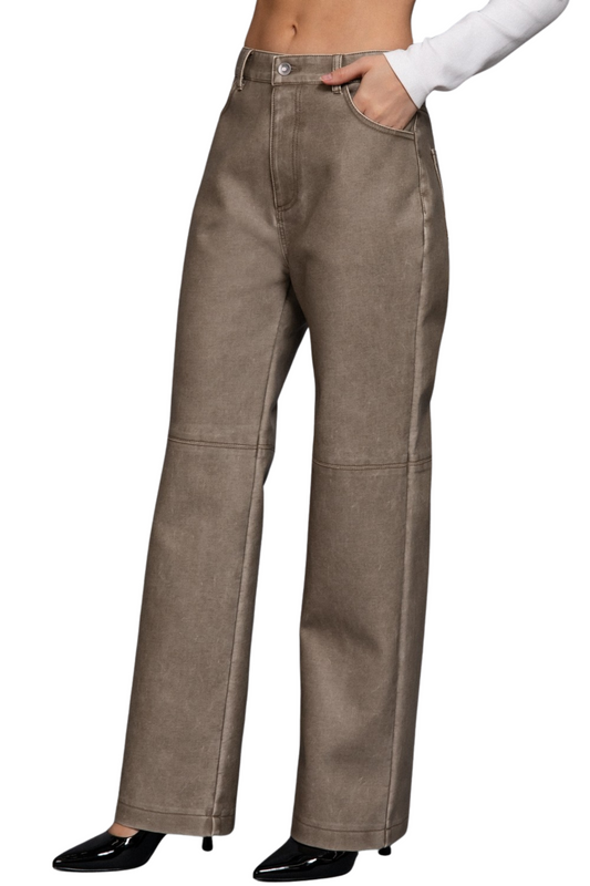 Faux Leather Relaxed Pant