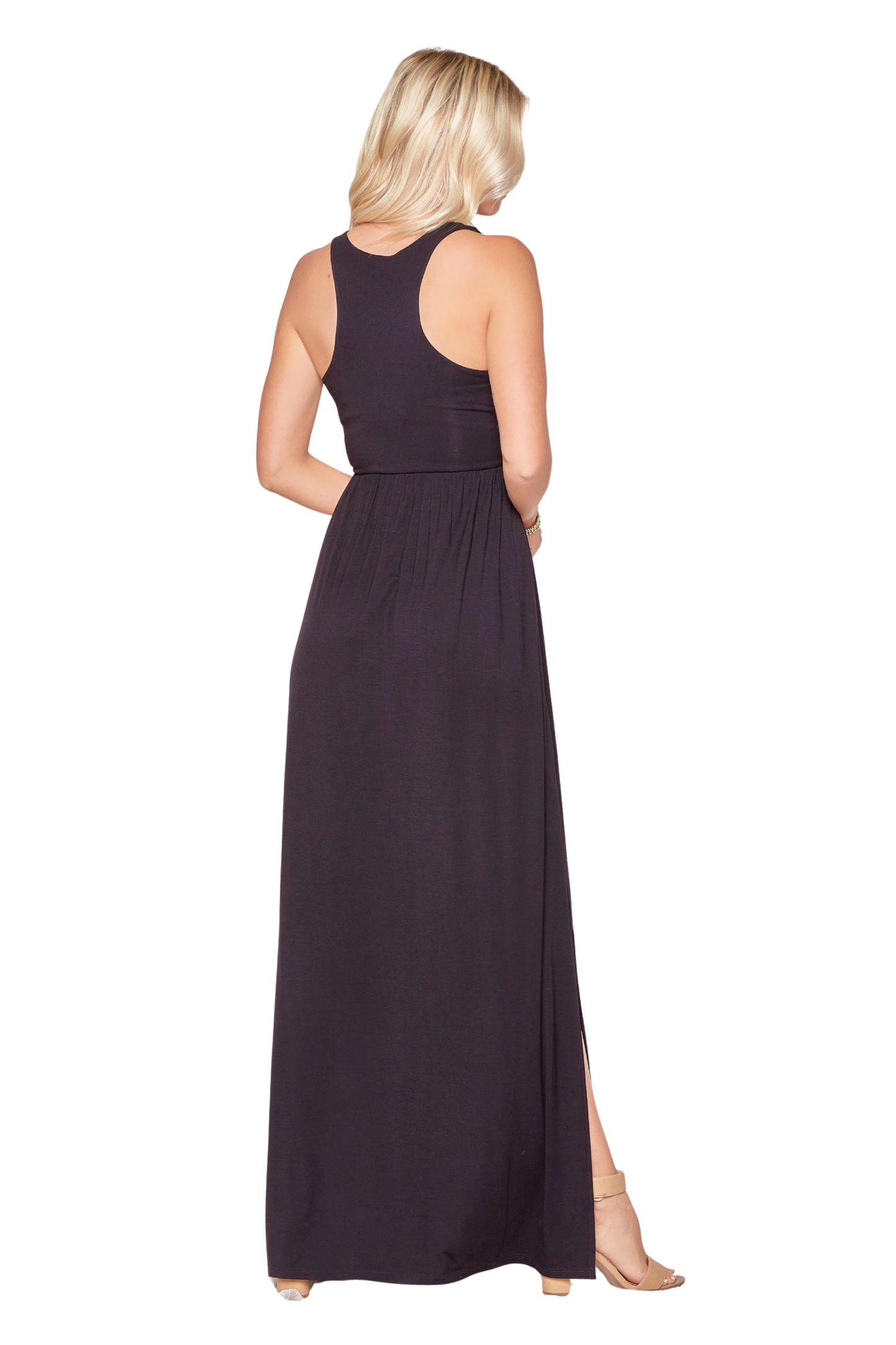 Classic Racerback Maxi Dress with Side Slits