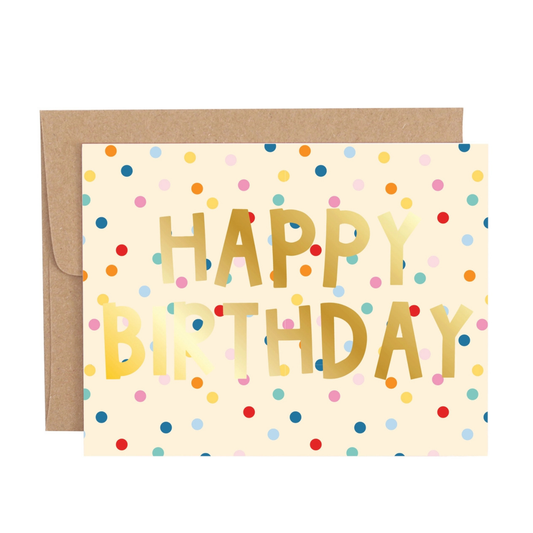 Happy Birthday Confetti Greeting Card
