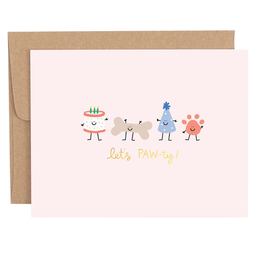 Let's Pawty Greeting Card