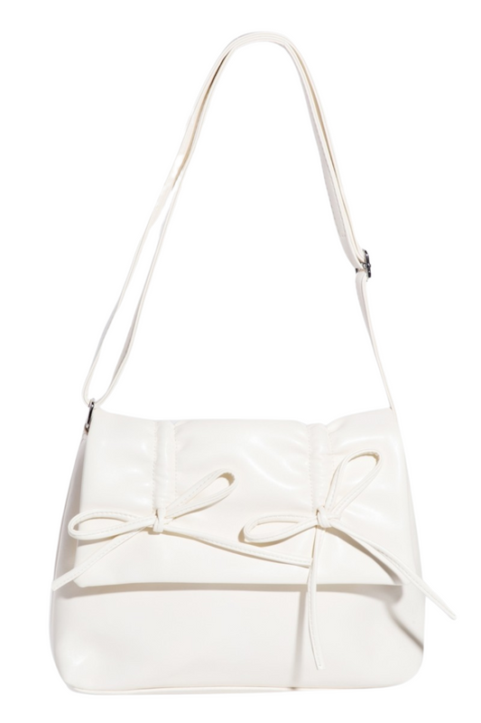 Vegan Leather Bow Knot Square Bag