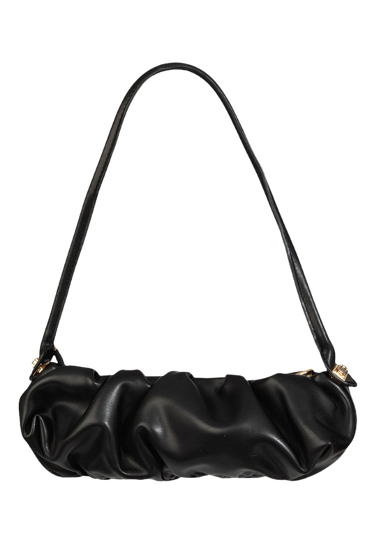 Vegan Leather Rectangle Scrunch Bag