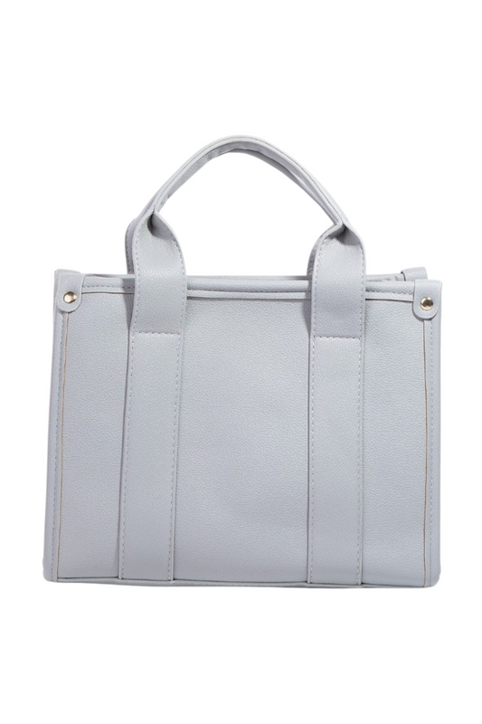 Vegan Leather Square Top Handle Handbag