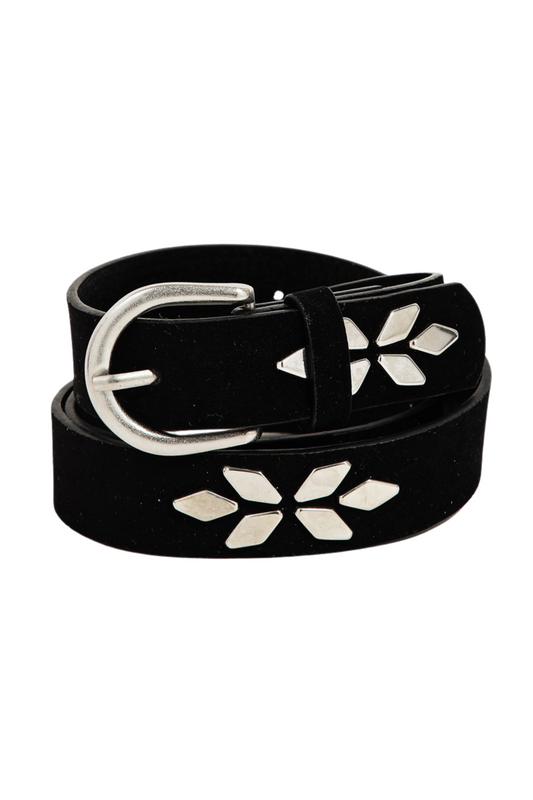 Faux Leather Stud Belt