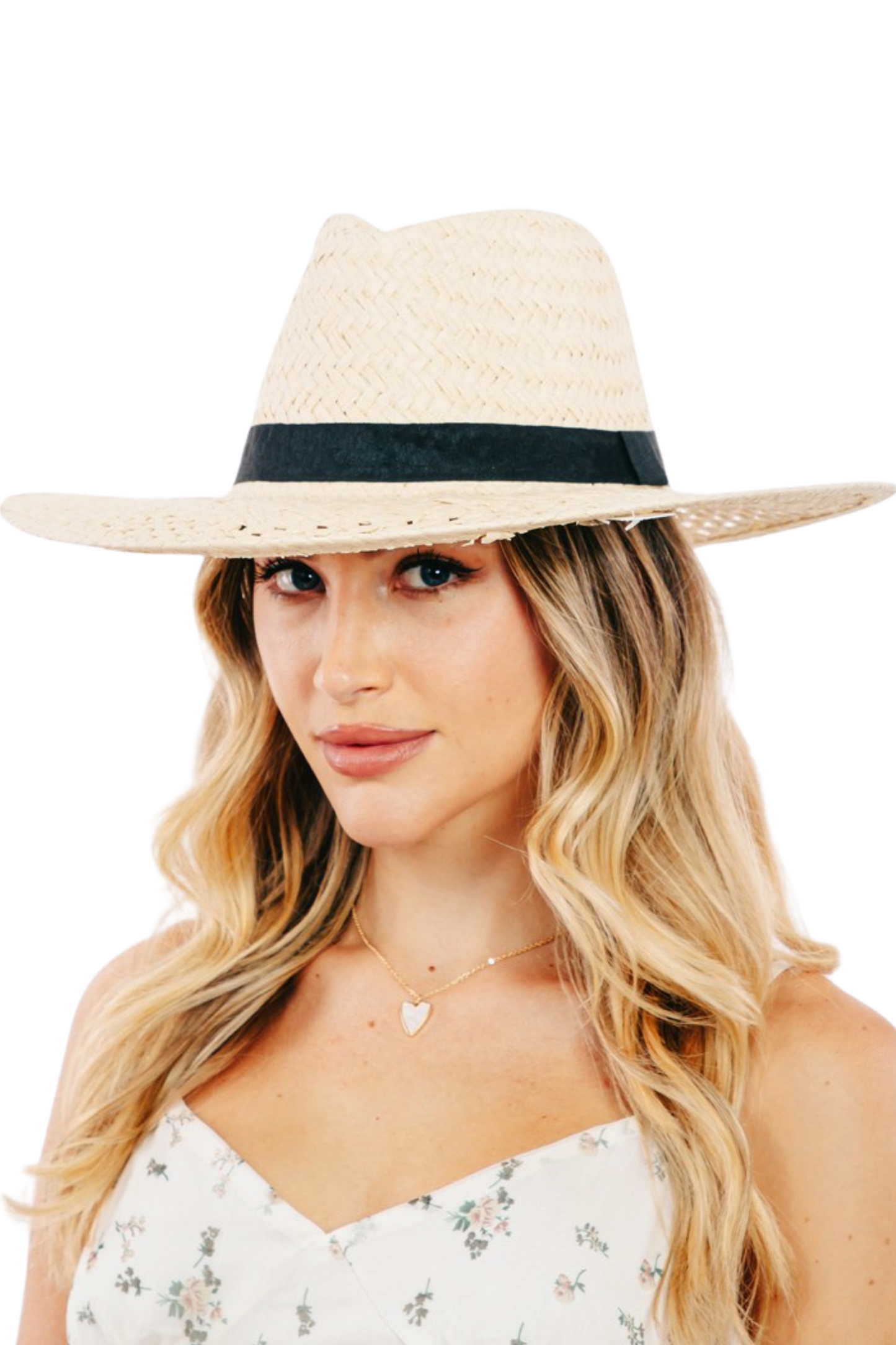 Basket Weave Straw Sun Hat