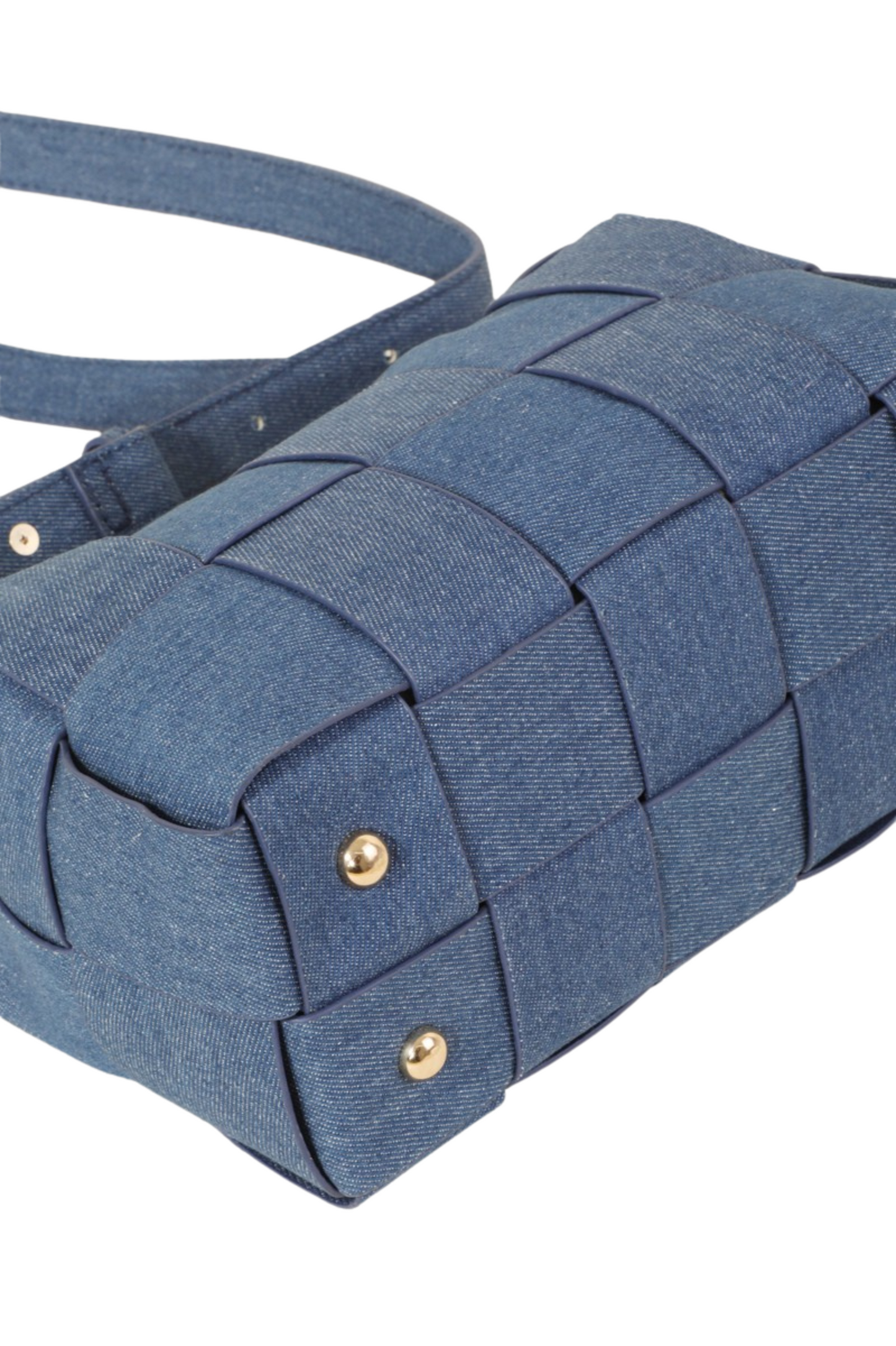 Denim Woven Shoulder Bag