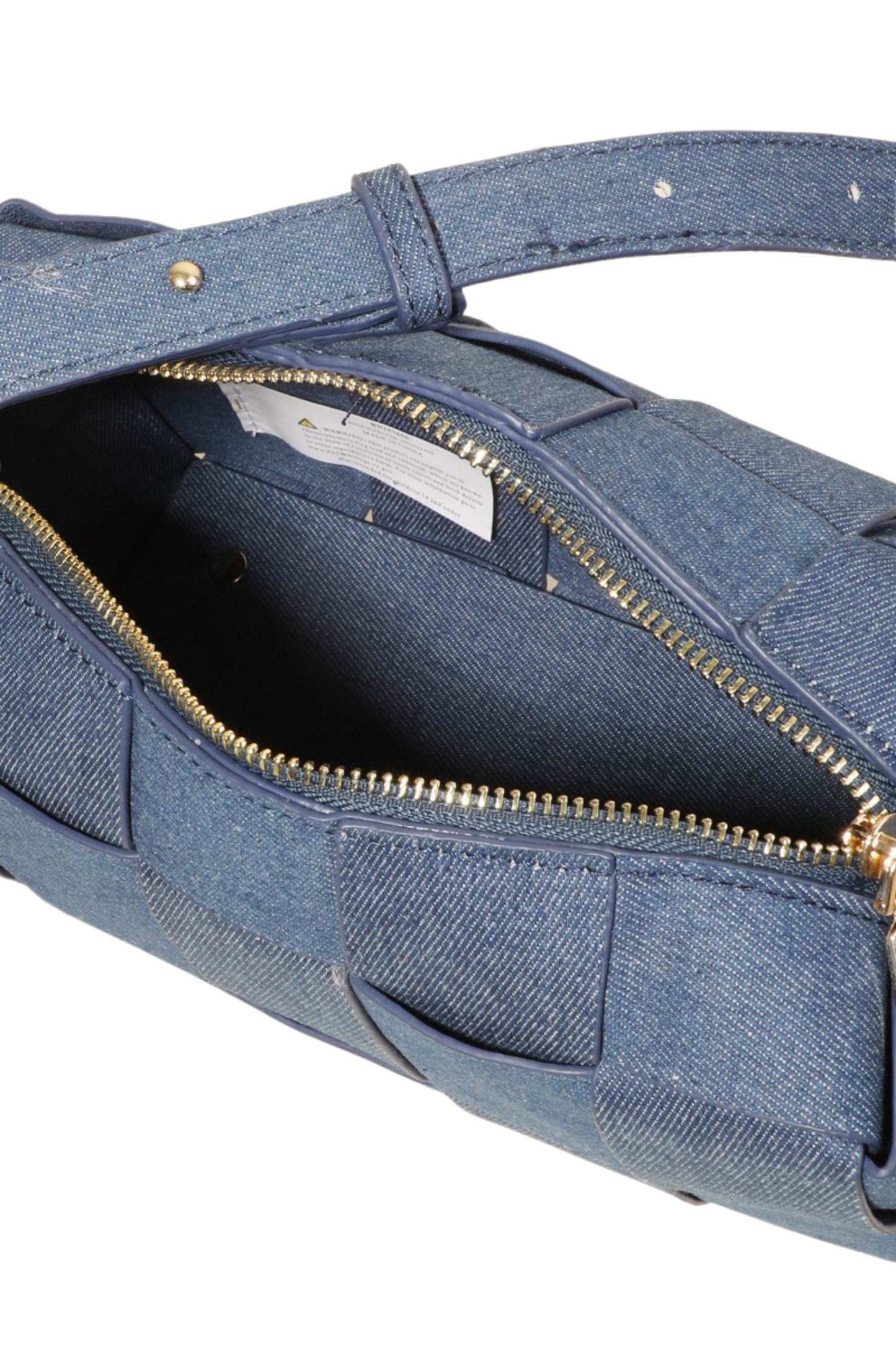 Denim Woven Shoulder Bag