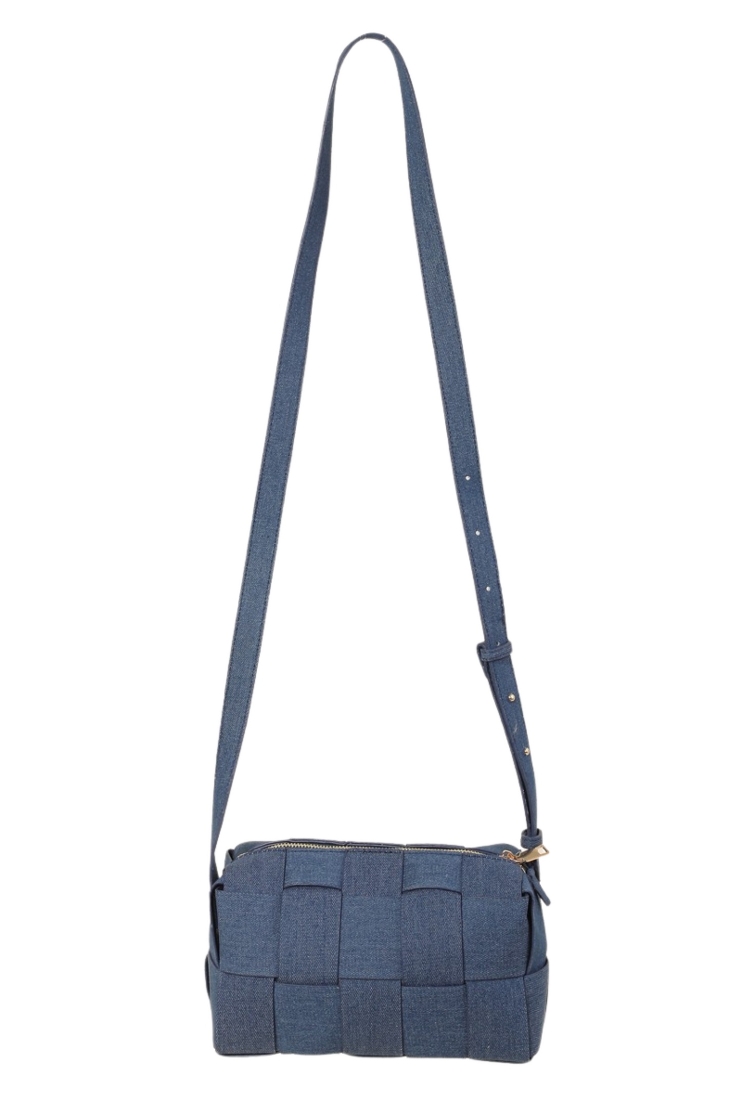 Denim Woven Shoulder Bag