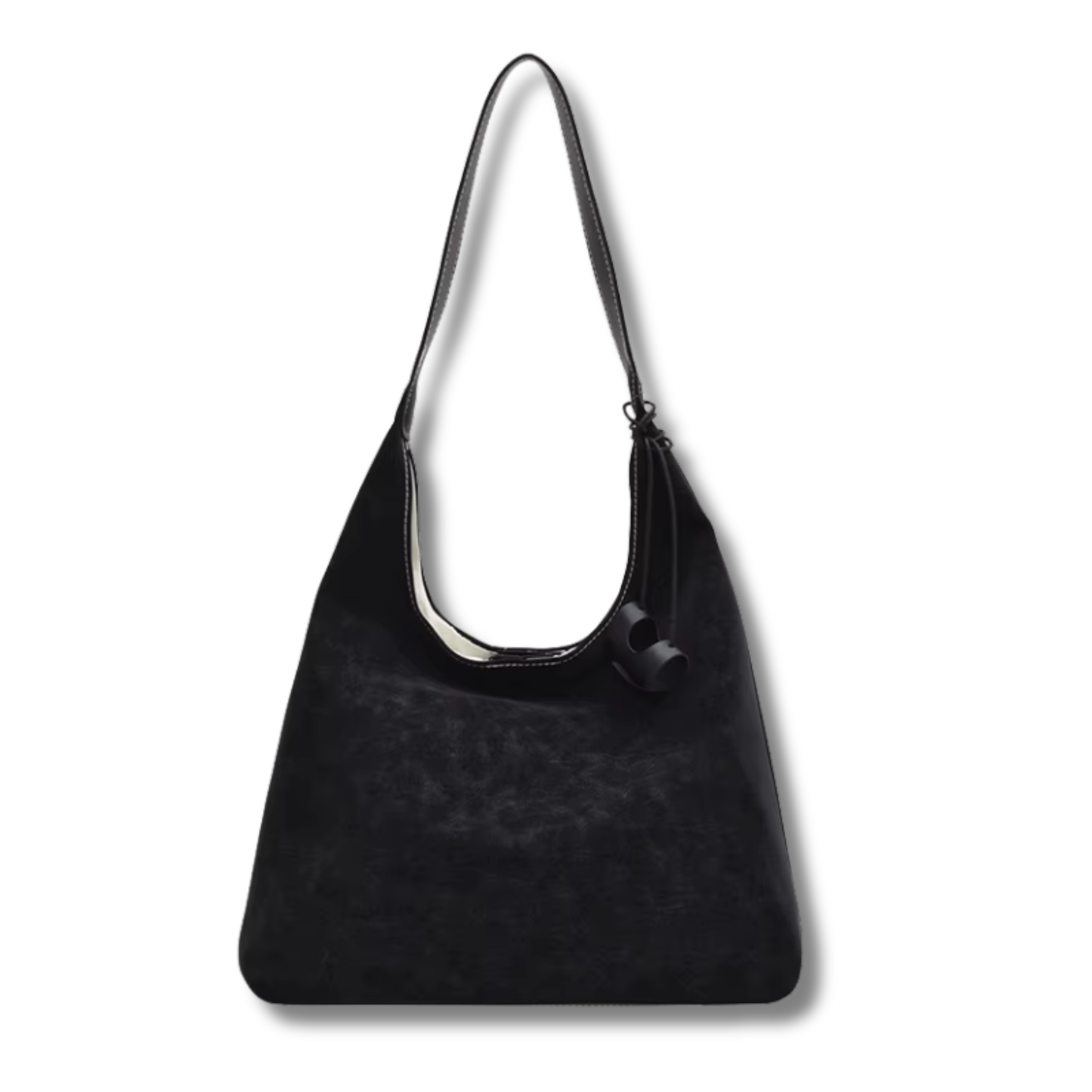 Faux Suede Slouch Shoulder Bag