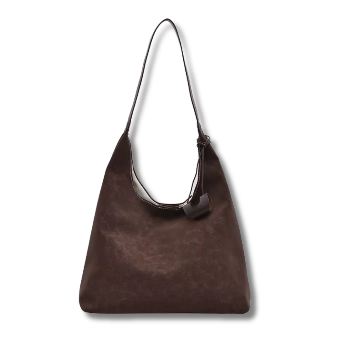 Faux Suede Slouch Shoulder Bag