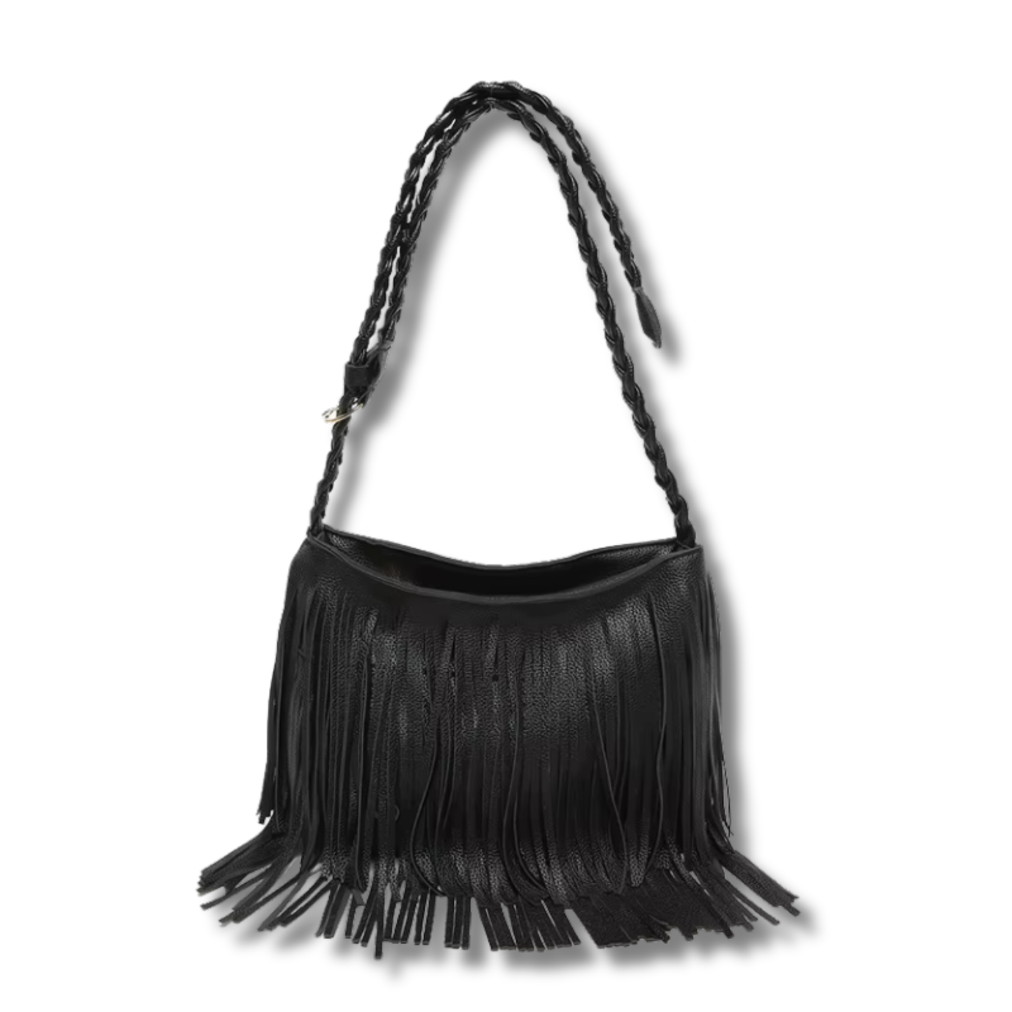 Fringe Flow Braided Shoulder Bag