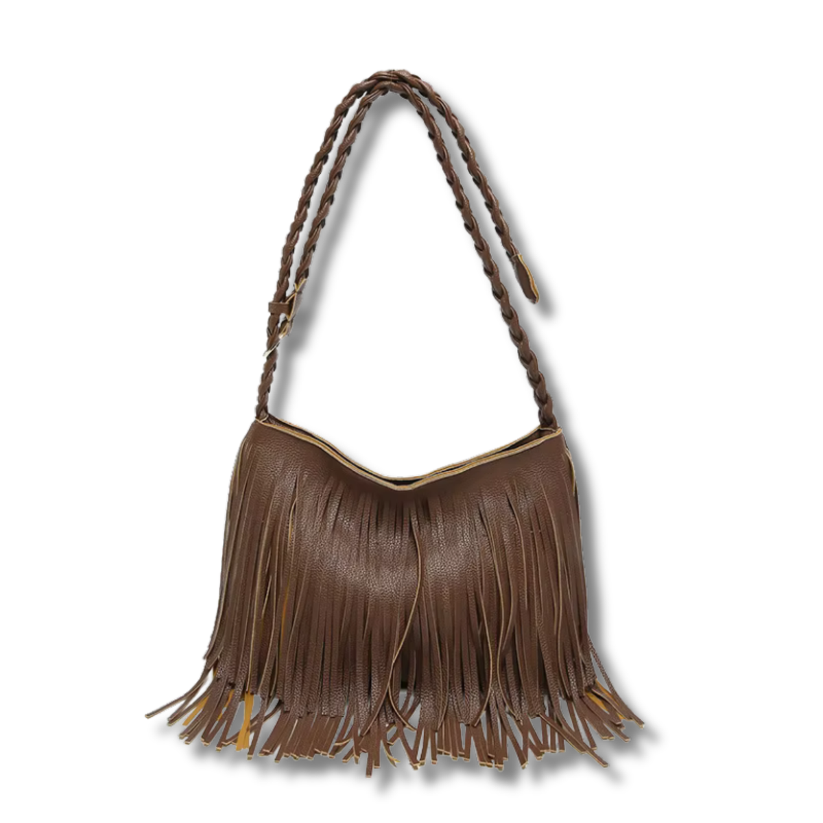 Fringe Flow Braided Shoulder Bag