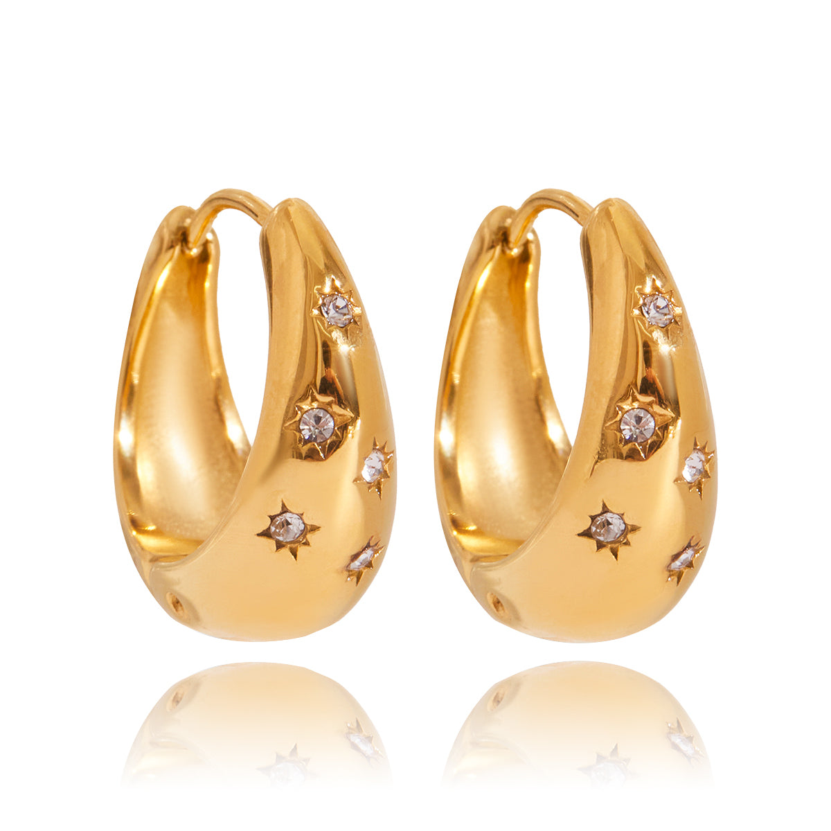 Sestra by Intro Stainless Steel Star Hoops