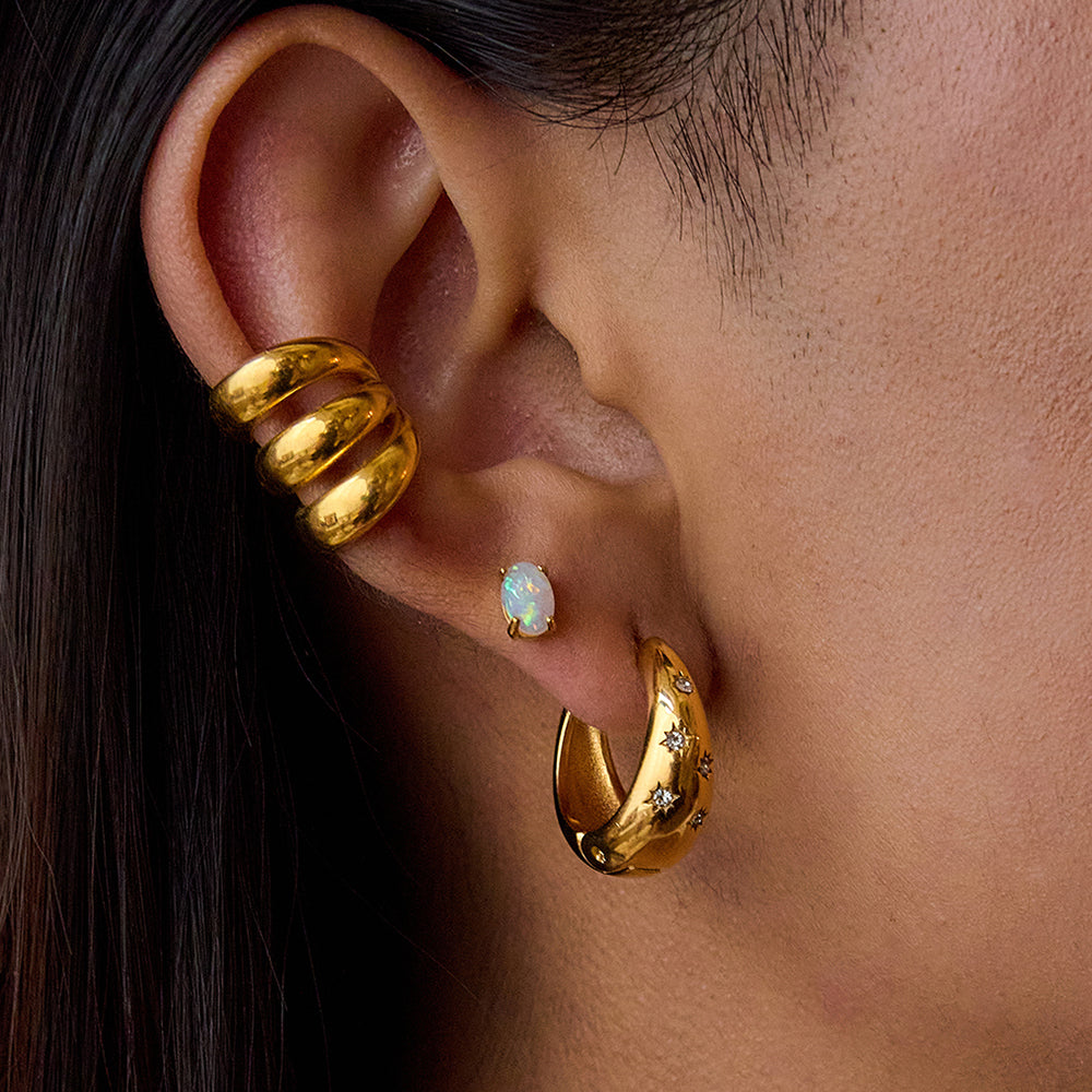 Sestra by Intro Stainless Steel Star Hoops