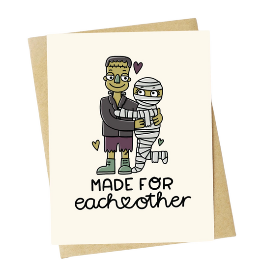 "Made For Each Other" Halloween Monsters Card