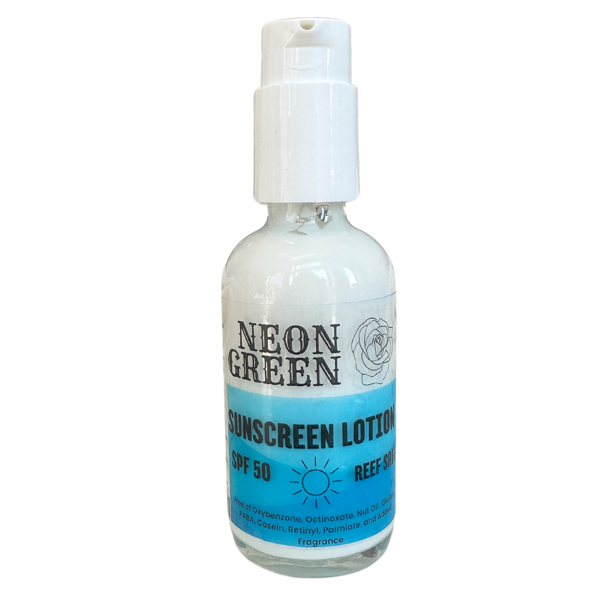 Neon Green SPF 50 Sunscreen Lotion – Intro Boutique