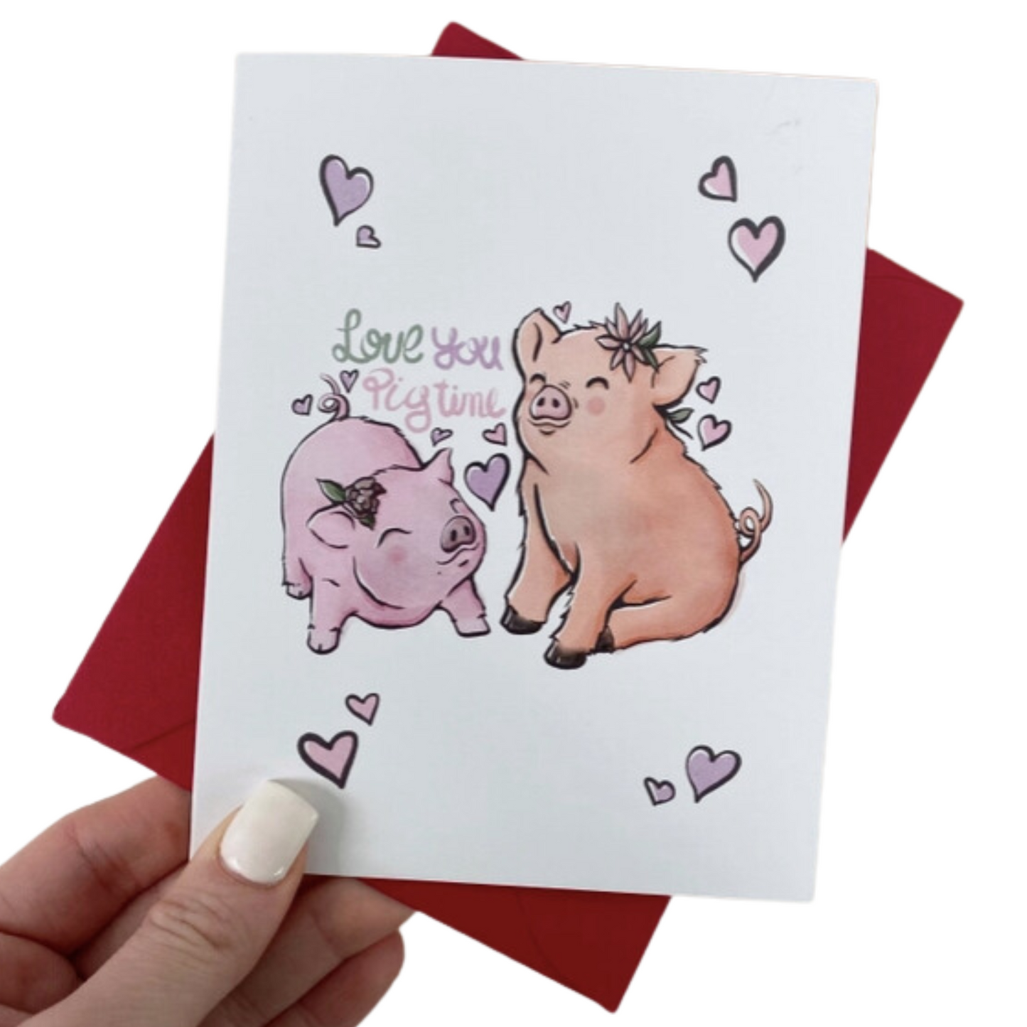 "I Love You Pig Time" Greeting Card