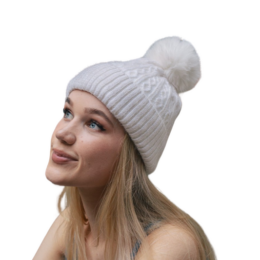 Cable Knit Cuffed Beanie