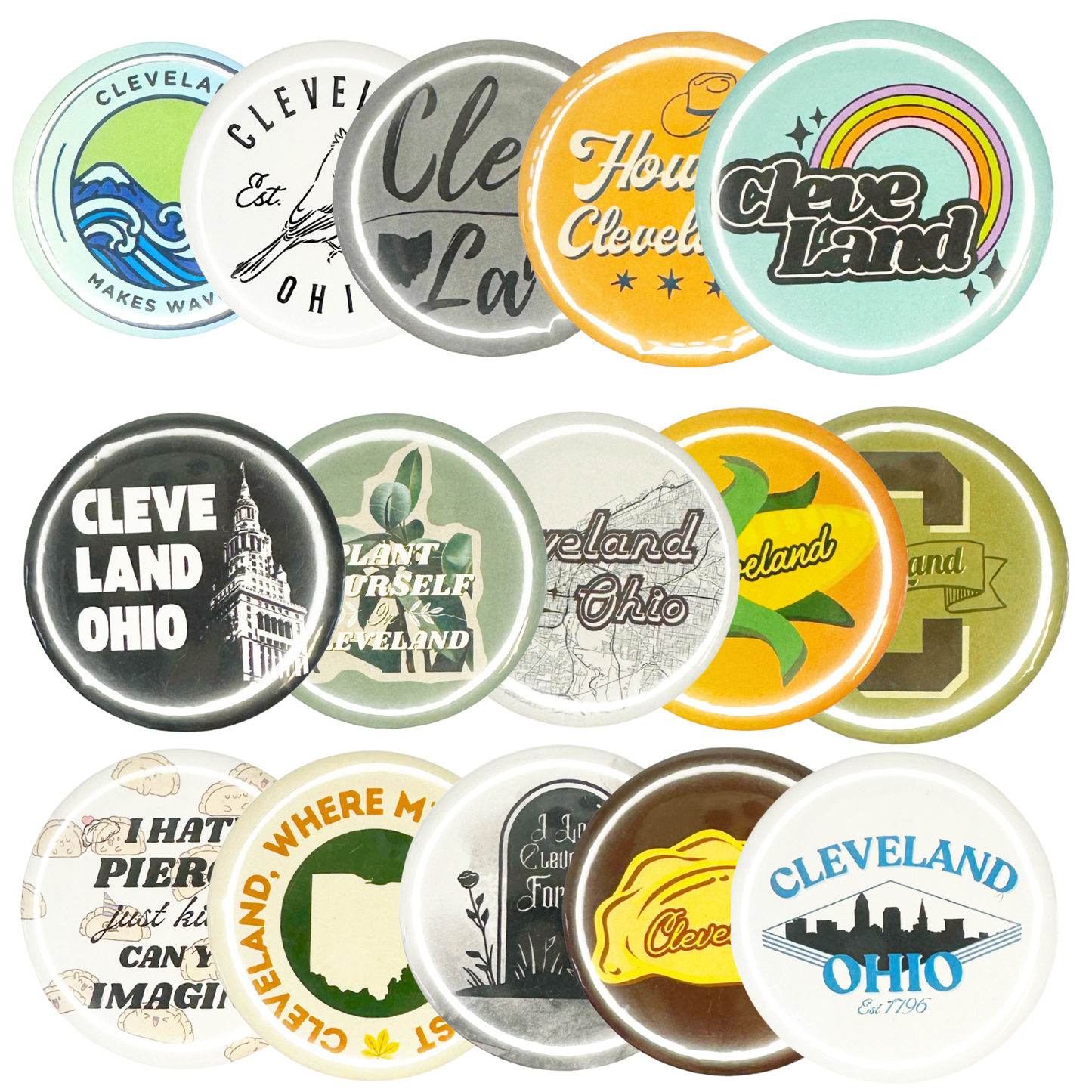 Token Cleveland Pinback Buttons