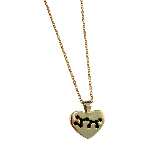 18K Dipped Sagittarius Heart Neckace