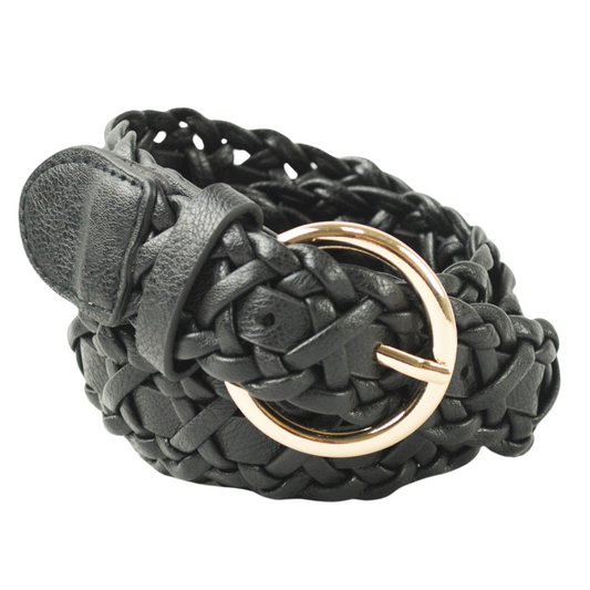 Double Braided Vegan Leather Belt