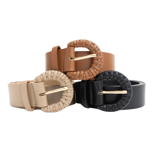 Weave Style D Ring Buckle Belt