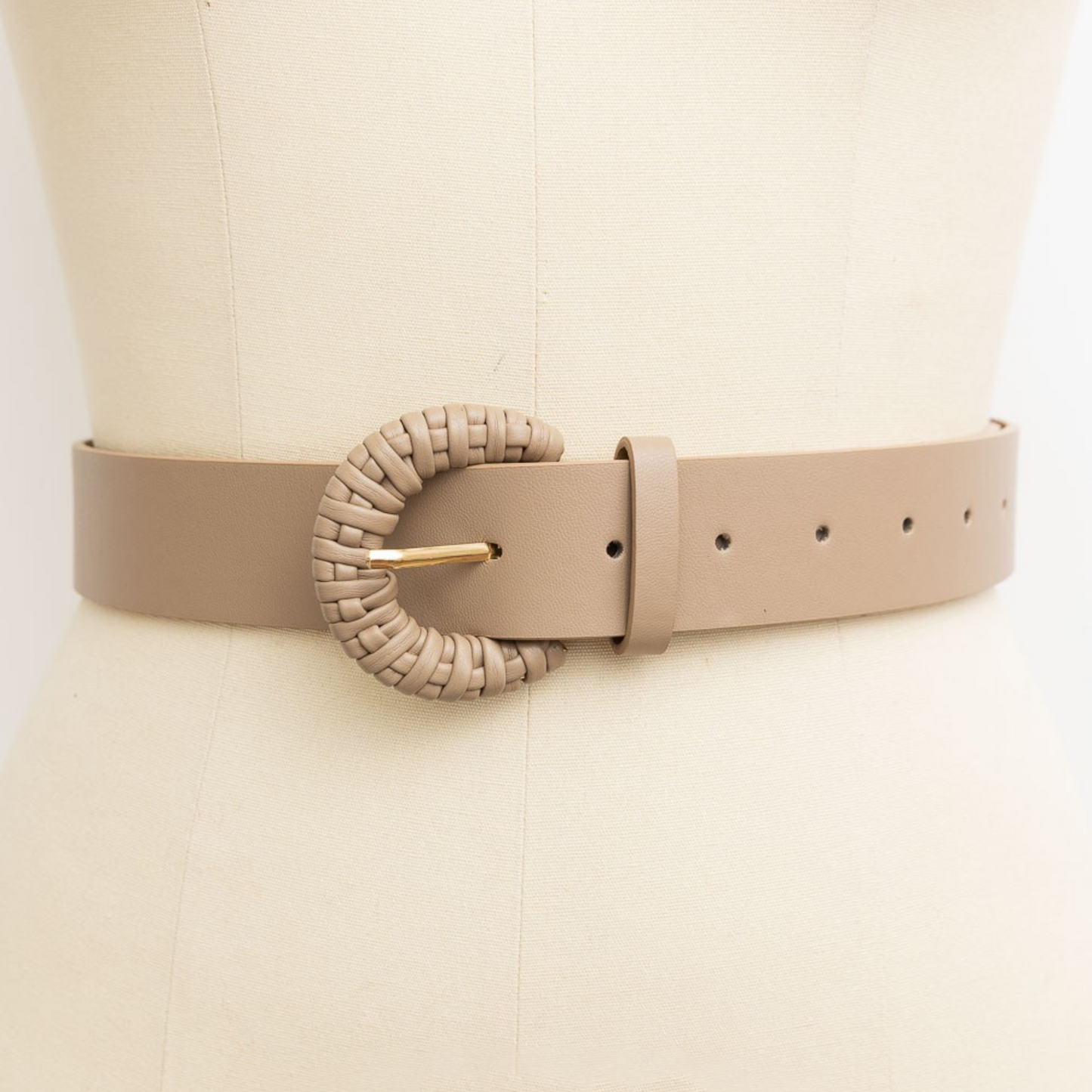 Weave Style D Ring Buckle Belt