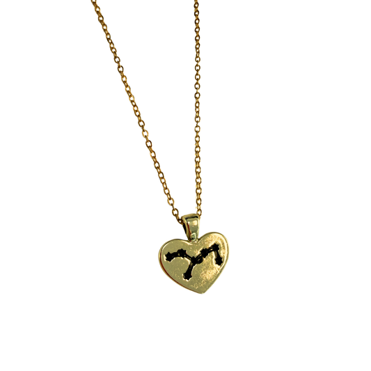 18K Dipped Virgo Heart Necklace