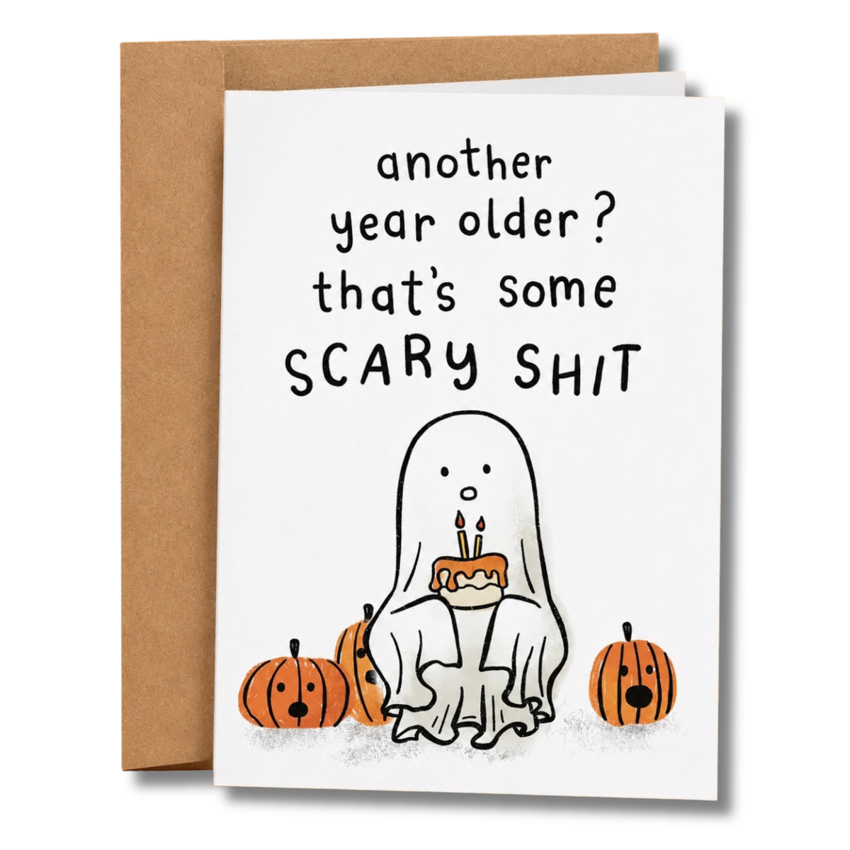 Funny Ghost Birthday Card