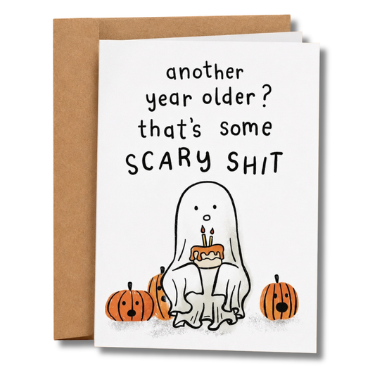 Funny Ghost Birthday Card