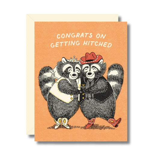 Raccoons Getting Hitched Wedding Card