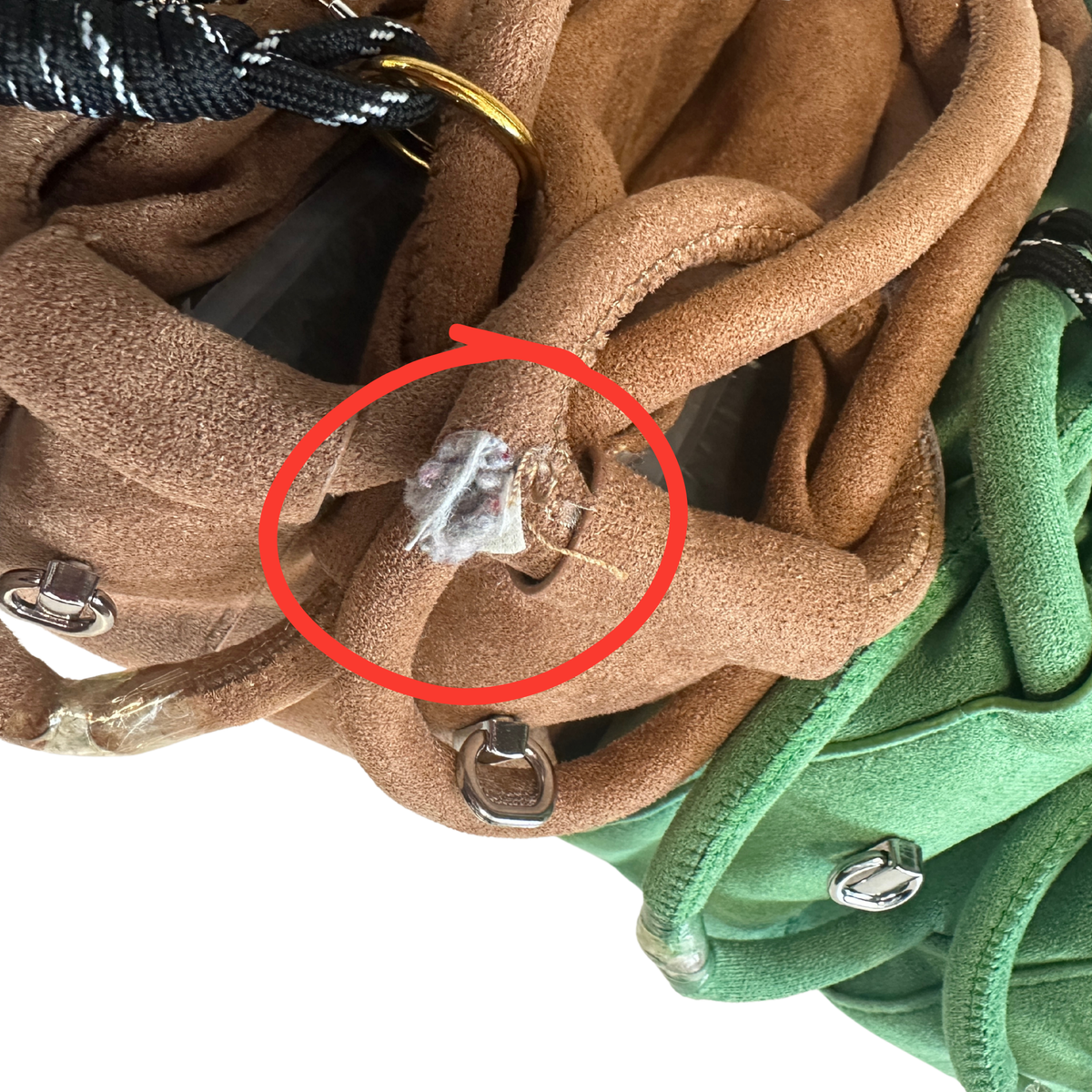 Faux Suede Mini Bag with Shoulder Strap (Imperfect Stock)