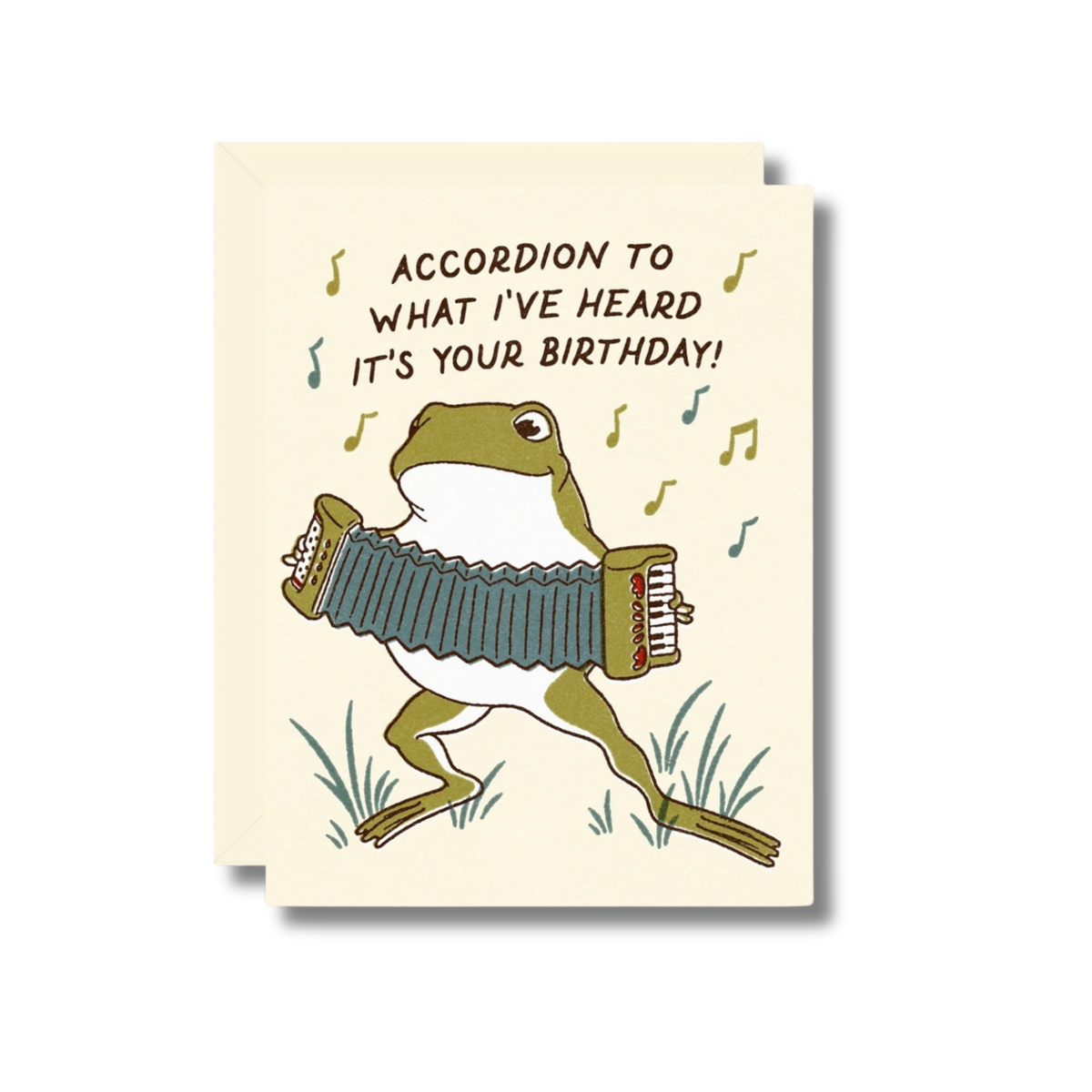 Frog Accordion Birthday Card