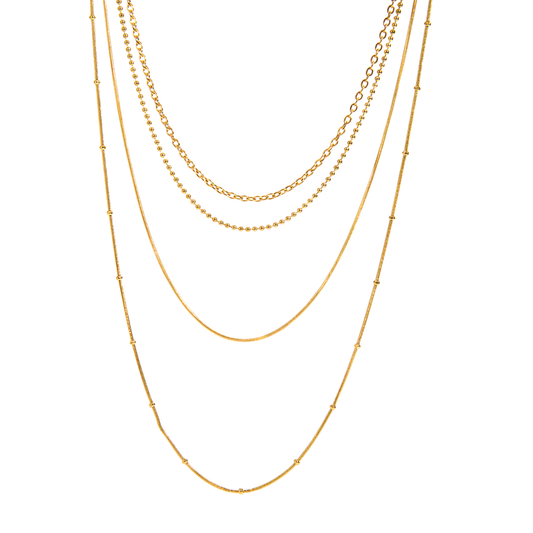 Stainless Steel Multi-Layer Chain Necklace