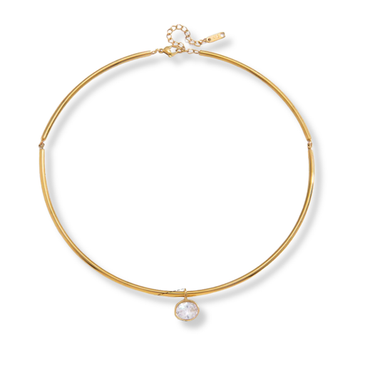 Sestra By Intro Stainless Steel Collar Pendant Choker Necklace