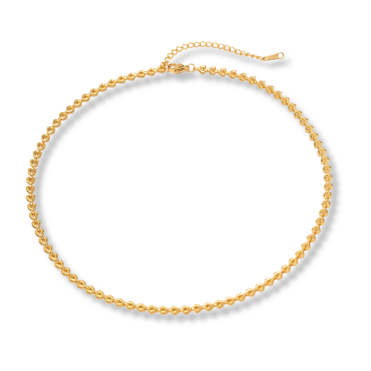 Stainless Steel Dainty Heart Chain Link Neckalce