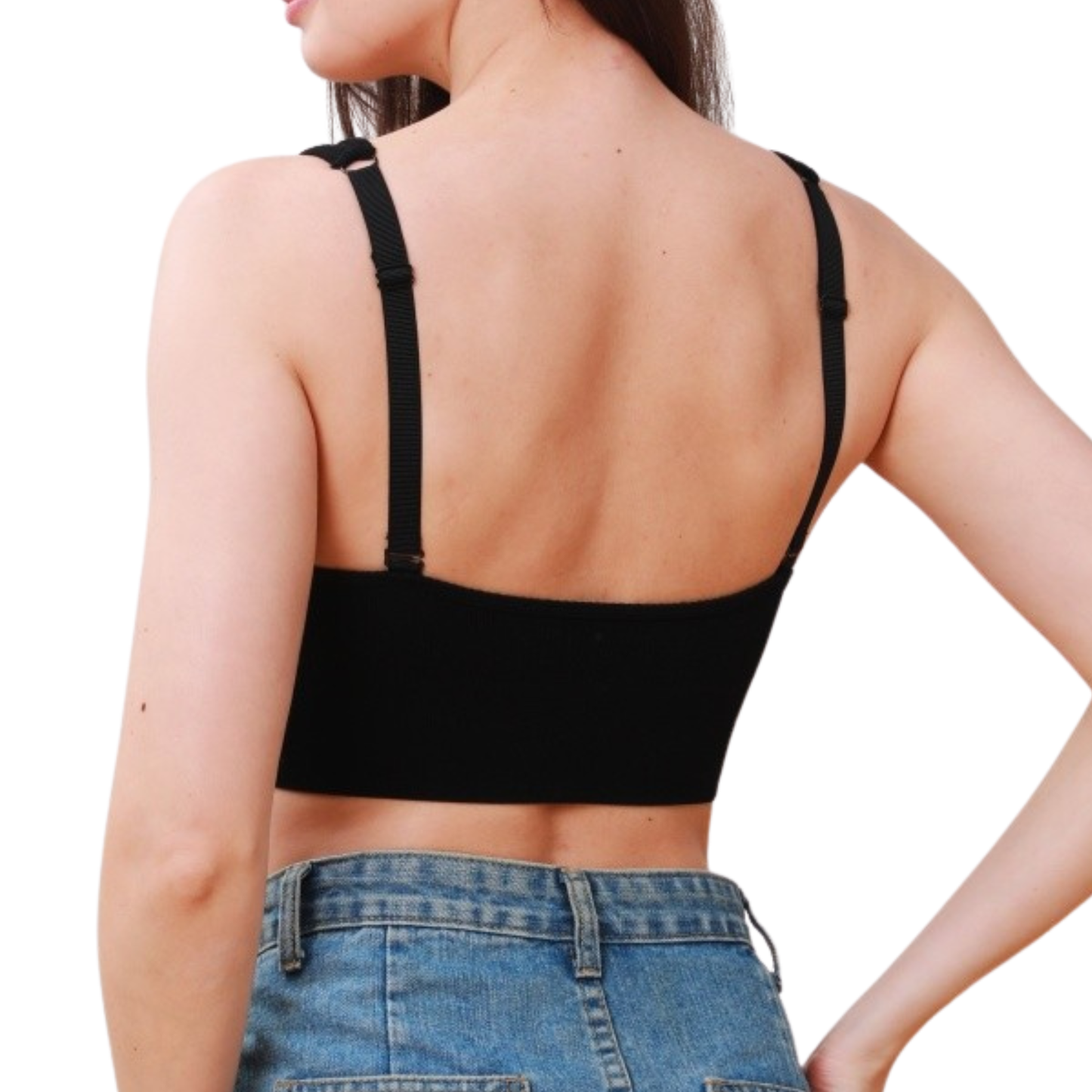 Crochet Lace Trim Wireless Bralette With Pads