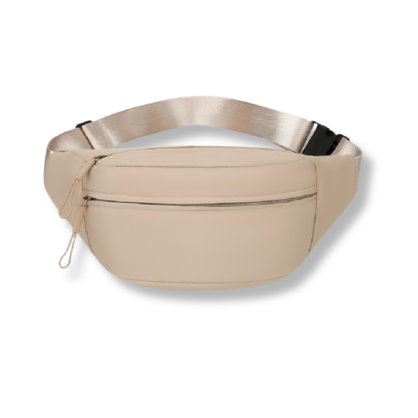 Double Zipper Crossbody Nylon Belt Bag