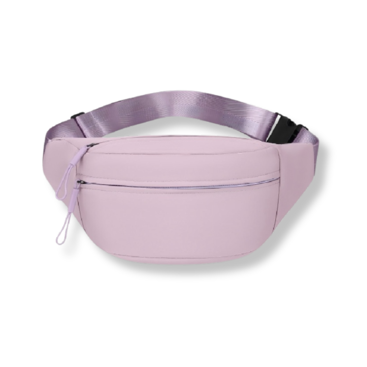 Double Zipper Crossbody Nylon Belt Bag