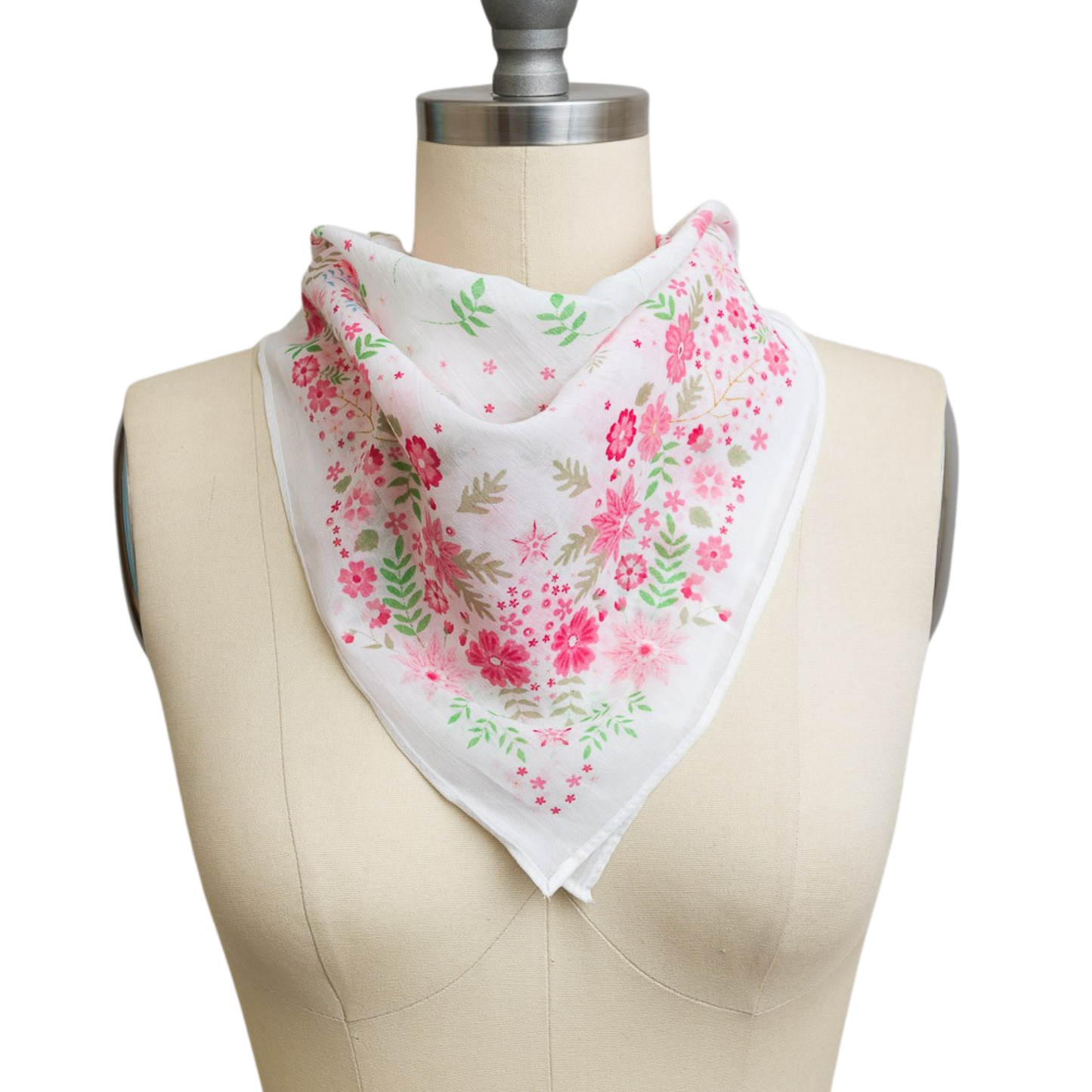 Pastel Floral Print Bandana