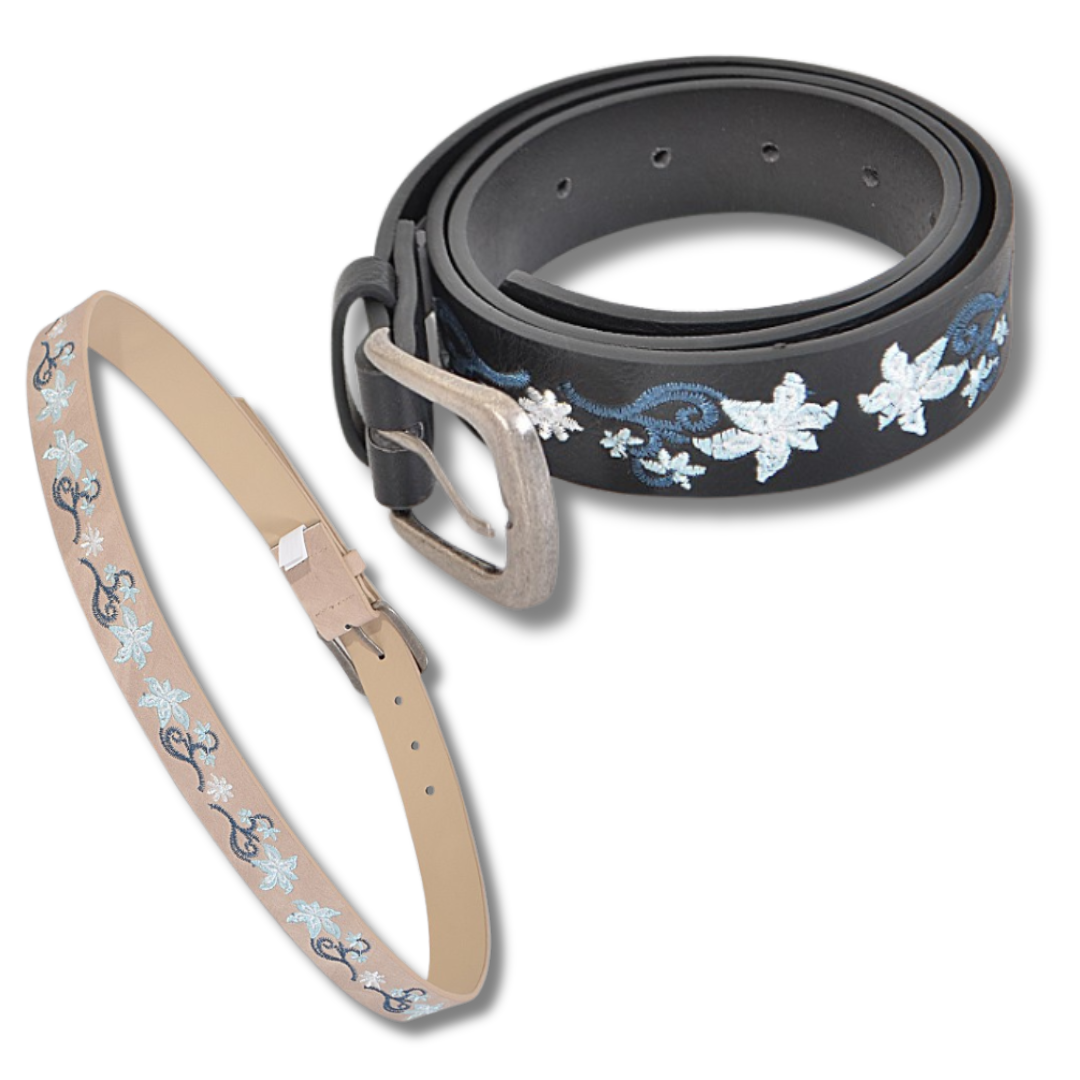 Floral Embroidered Belt