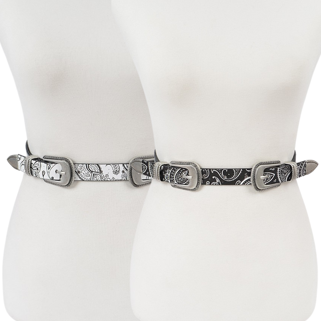 Western Bandana Double Buckle Belt