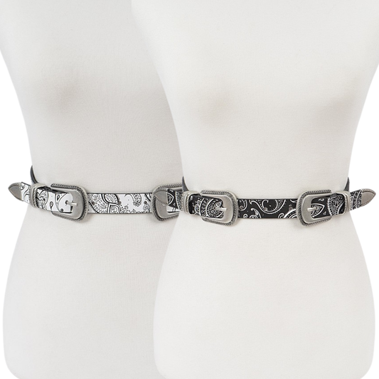 Western Bandana Double Buckle Belt