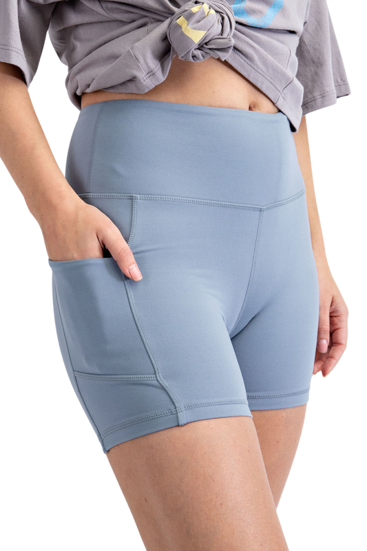 4" Inseam Butter Biker Shorts with Side Pockets