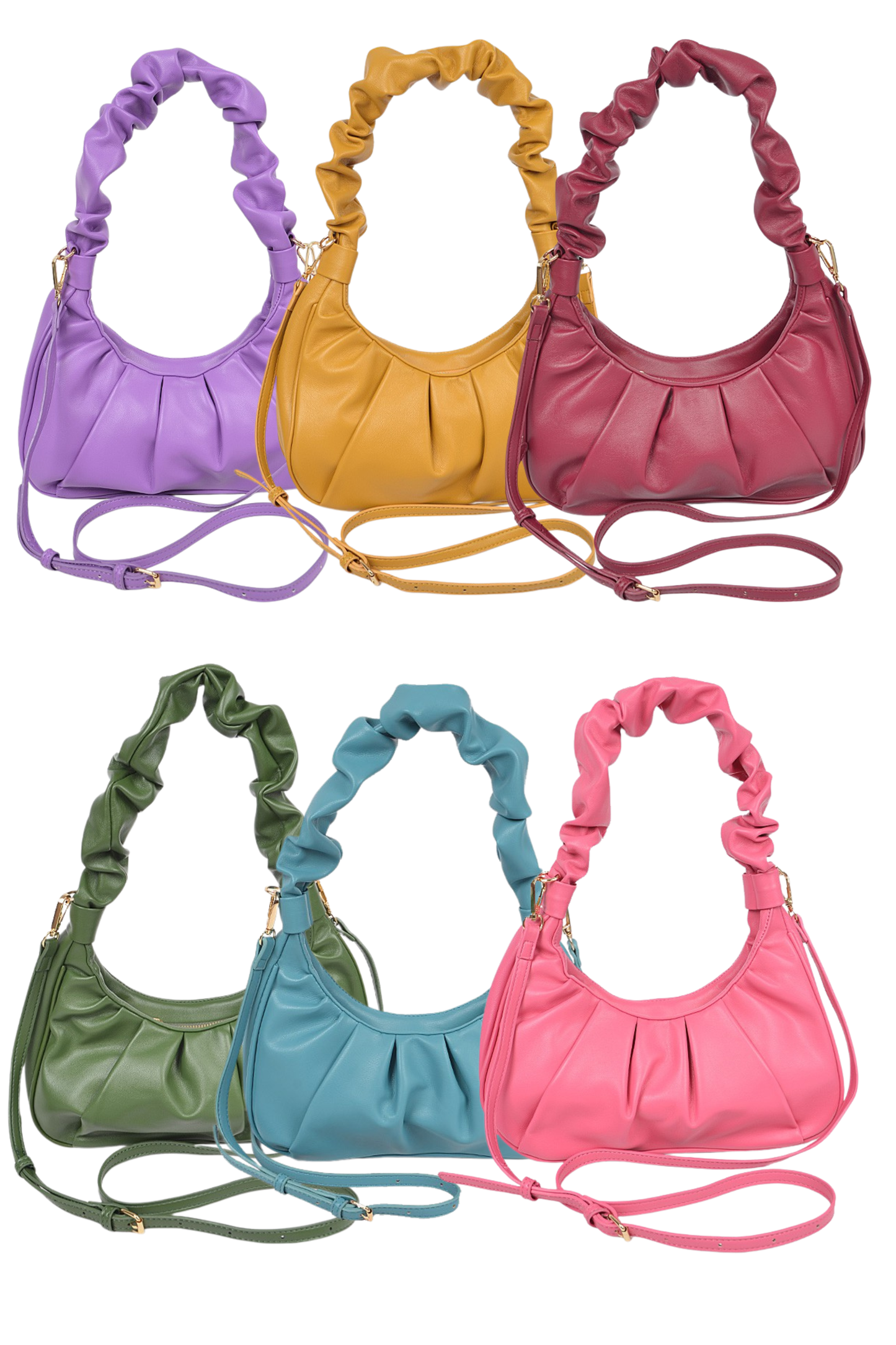 Pleated Scrunch Shoulder Bag