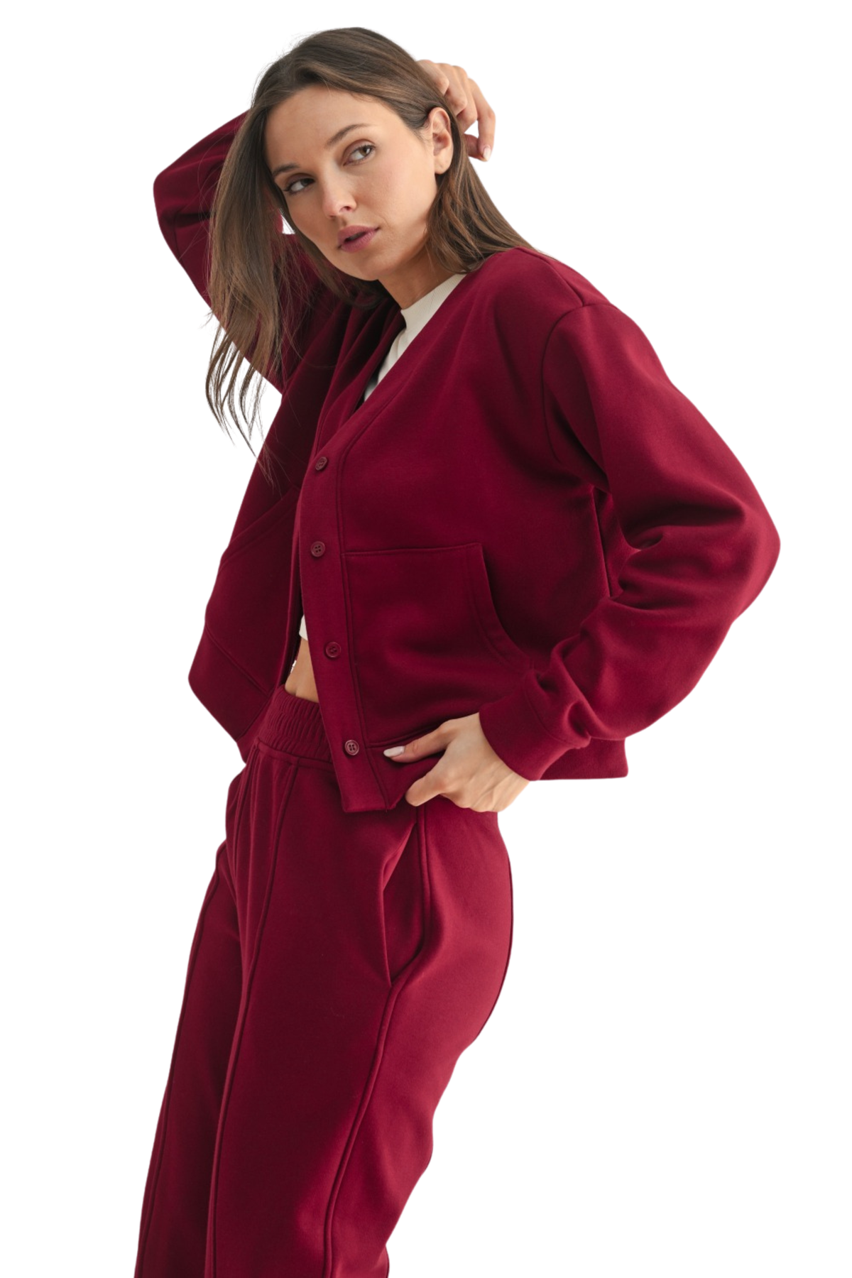 Brushed Cozy Fleece Cardigan