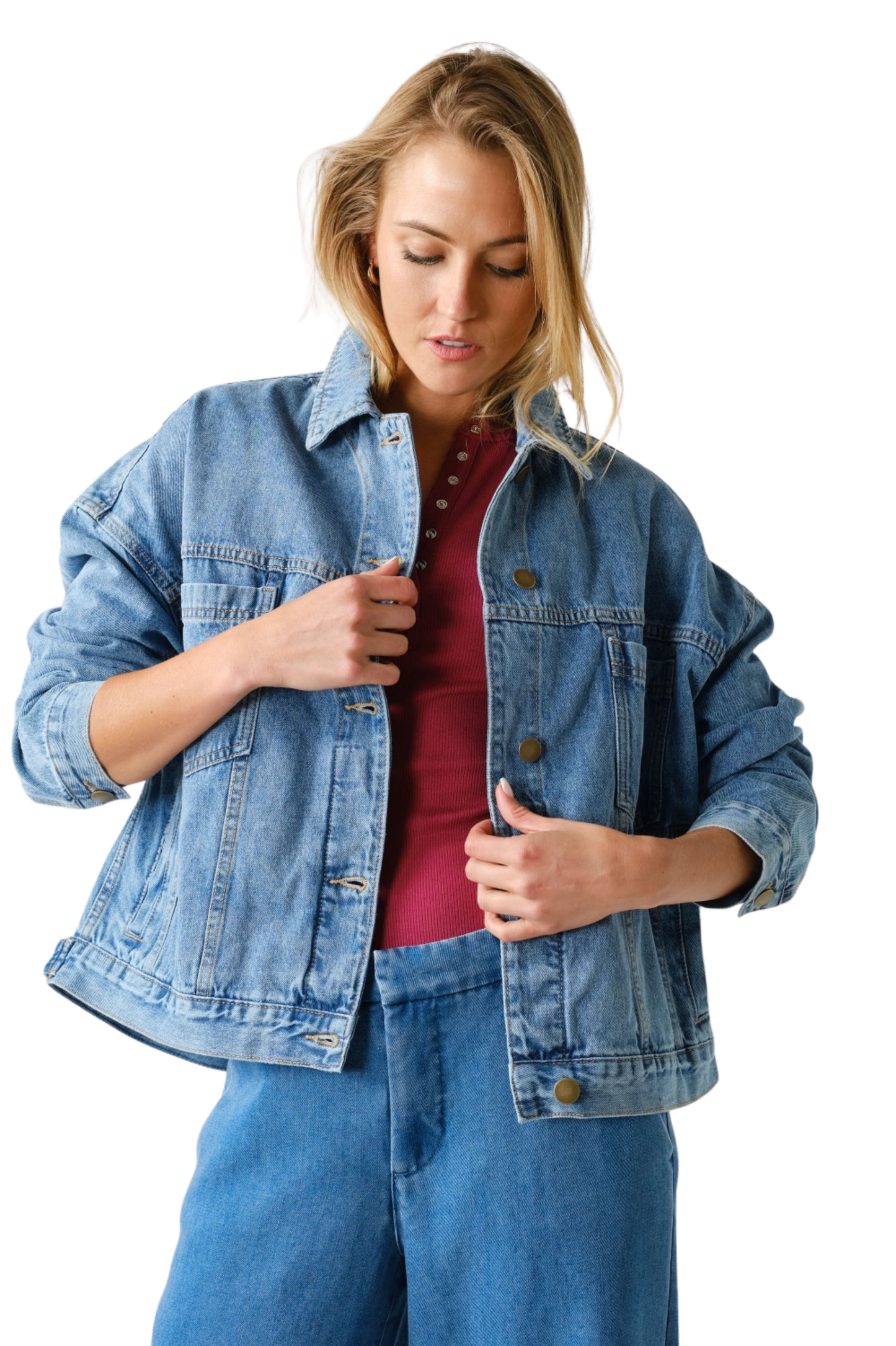Boxy Cut Relaxed Denim Jacket