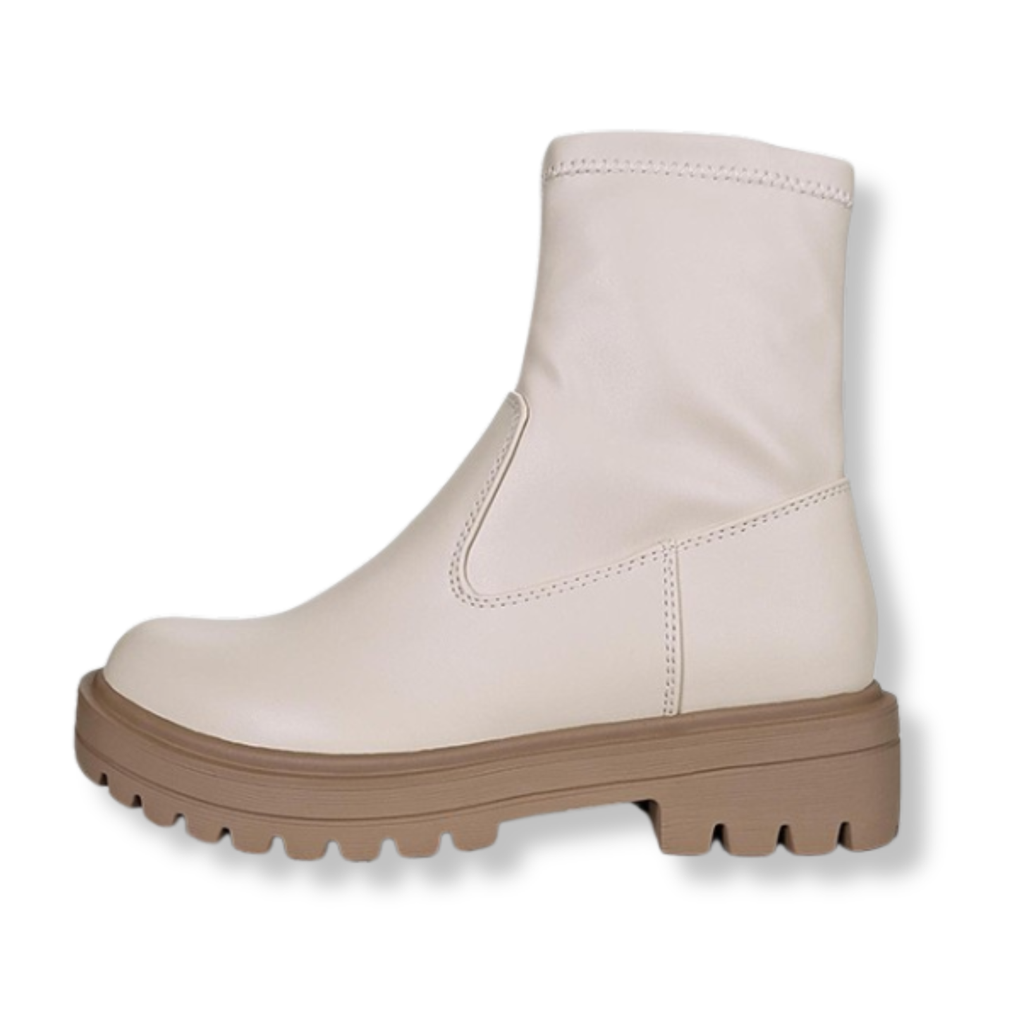 Faux Leather Boots with Heel
